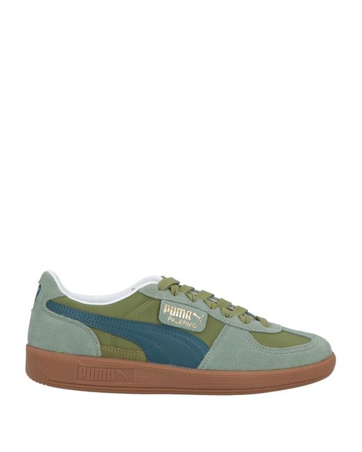 PUMA Green Sneakers Leather, Textile Fibers for men