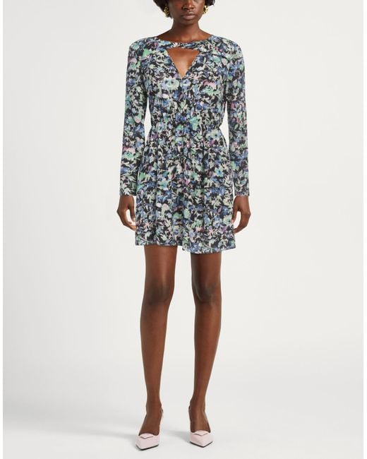 Patrizia Pepe Gray Mini Dress Polyester, Elastane