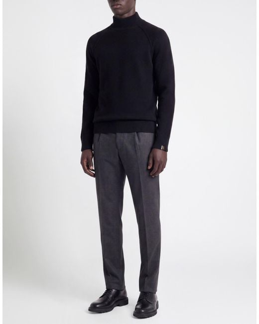 Alpha Studio Black Turtleneck Wool, Polyamide for men