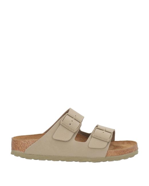 Birkenstock White Khaki Sandals Leather