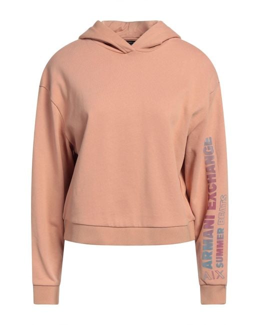 ARMANI EXCHANGE Pink Sweatshirt Cotton, Polyester, Elastane