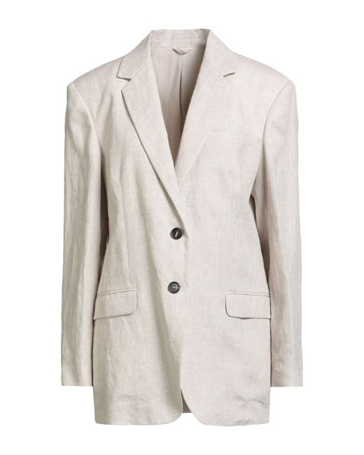 Brunello Cucinelli White Blazer Linen