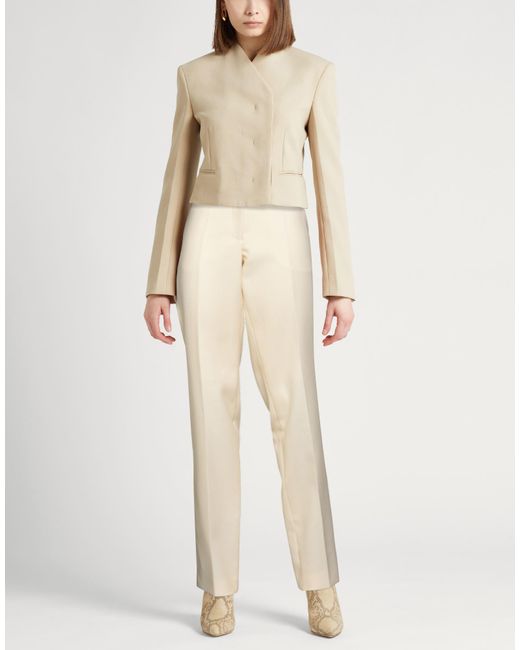 Jil Sander Natural Pants Wool, Silk