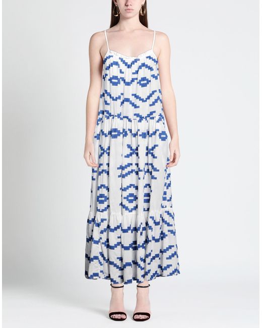 Greek Archaic Kori Blue Maxi Dress