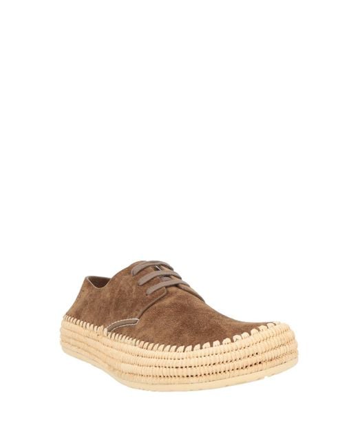 Loewe Brown Lace-Up Shoes Leather for men