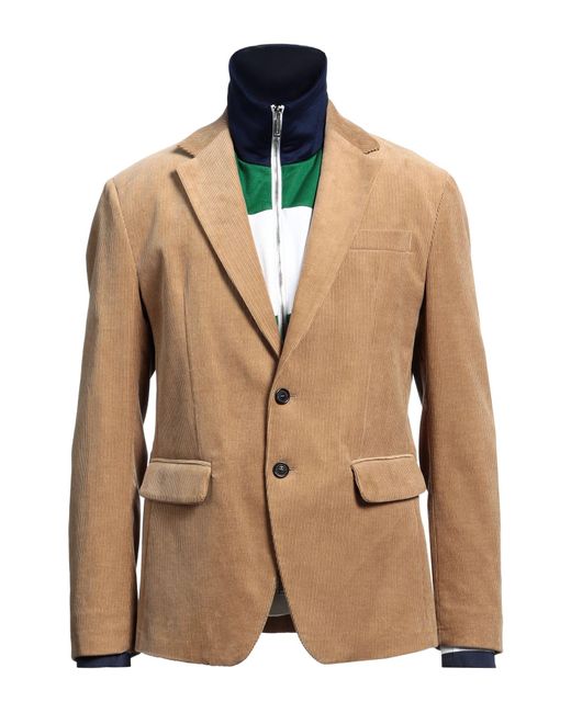 DSquared² Brown Sand Blazer Cotton, Polyester for men