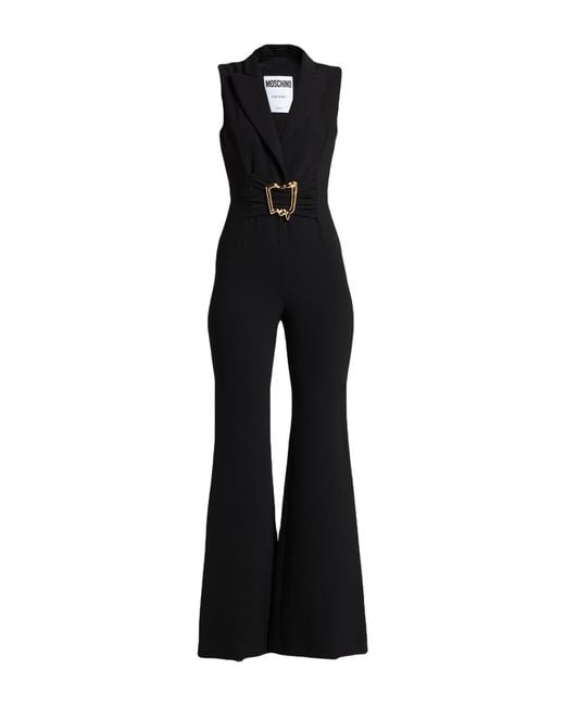 Moschino Black Jumpsuit Polyester, Elastane