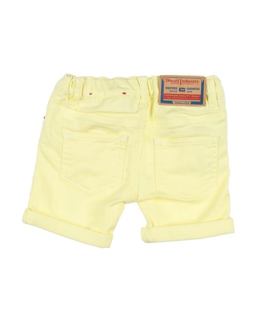 DIESEL Yellow Shorts & Bermuda Shorts Cotton, Elastane