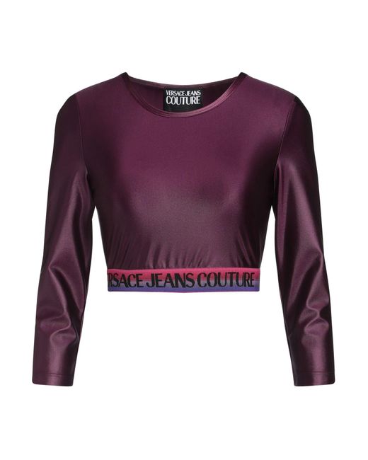 Versace Purple Deep T-Shirt Polyamide, Elastane