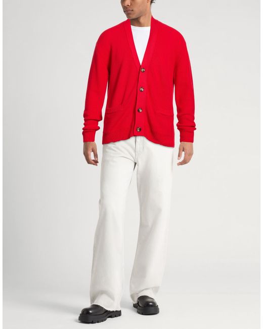 Laneus Red Cardigan for men