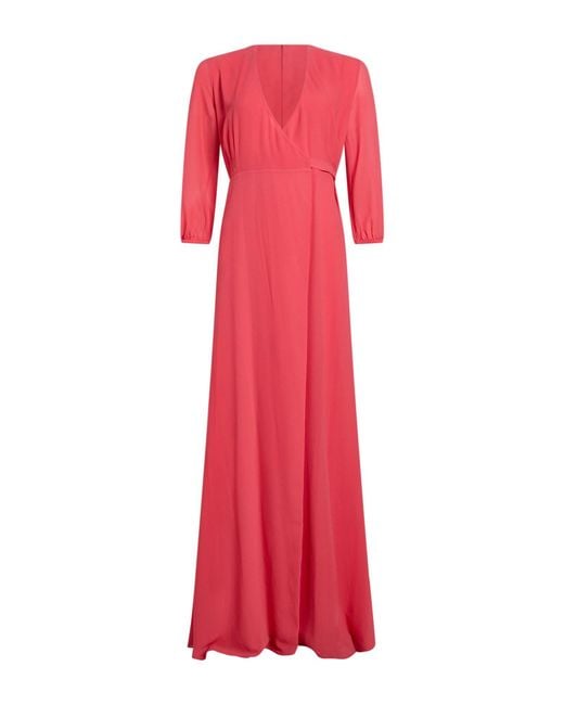 Patrizia Pepe Red Maxi Dress Polyester