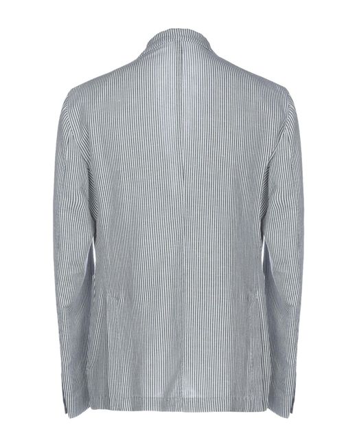 L.b.m. 1911 Gray Light Blazer Cotton, Linen for men
