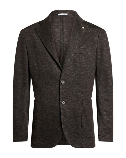 Manuel Ritz Black Blazer Viscose, Polyester, Elastane for men