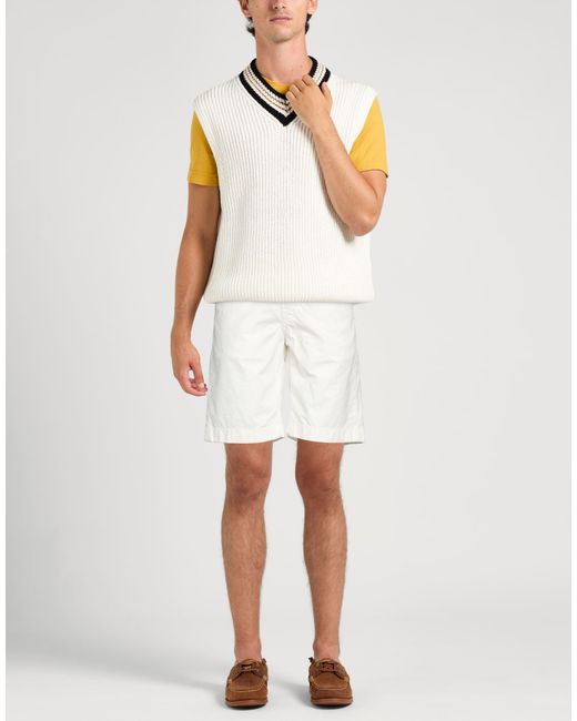 Jacob Cohen White Ivory Shorts & Bermuda Shorts Cotton, Lyocell, Elastane for men