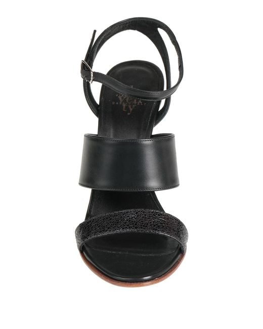 Eleventy Black Sandals