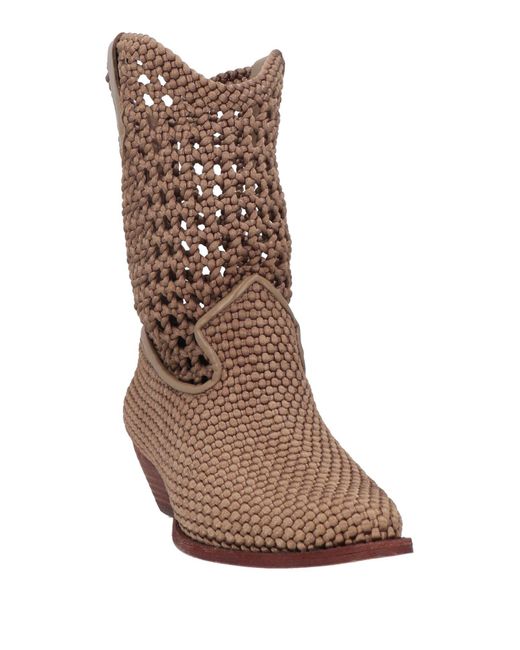 Ash Brown Ankle Boots