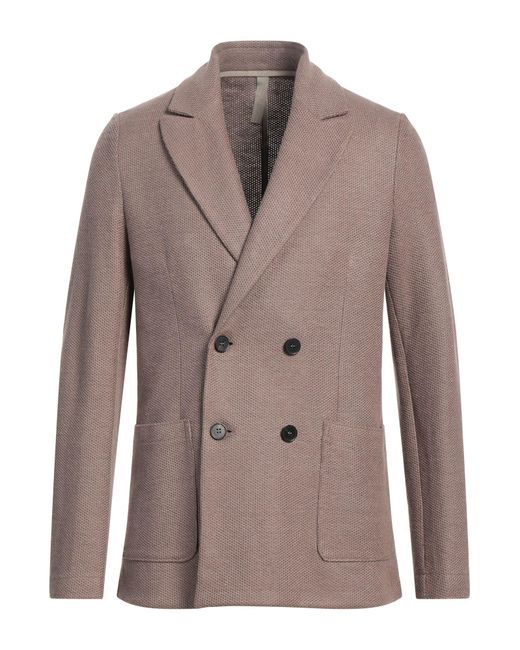 Harris Wharf London Brown Blazer Linen, Cotton for men