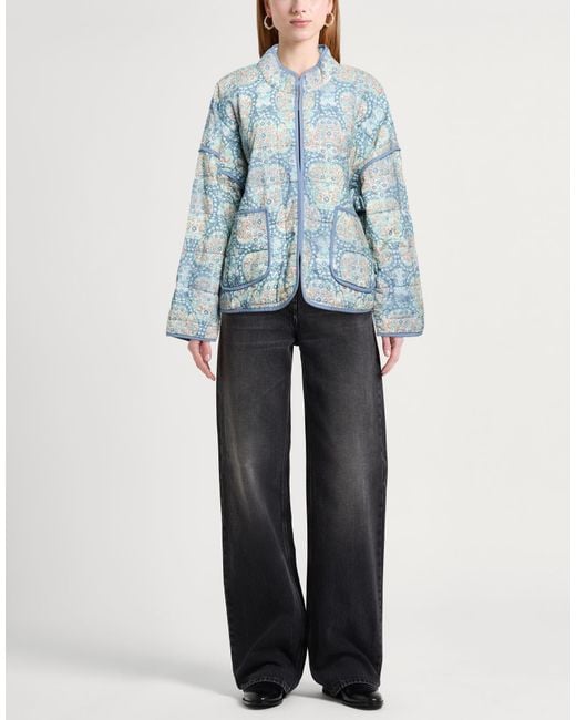 Free People Blue Puffer Cotton