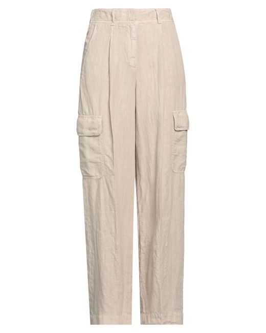 Peserico Beige Linen And Wool Pants