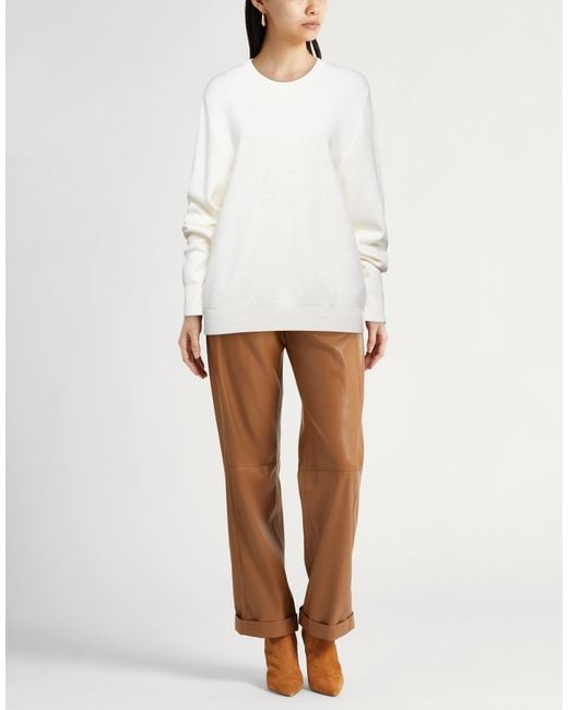Herno White Sweater Virgin Wool, Polyester