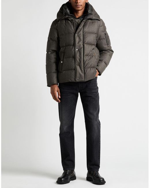 Moorer Gray Puffer Virgin Wool, Polyurethane for men