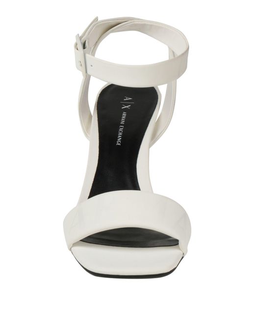 Armani Exchange White Sandals