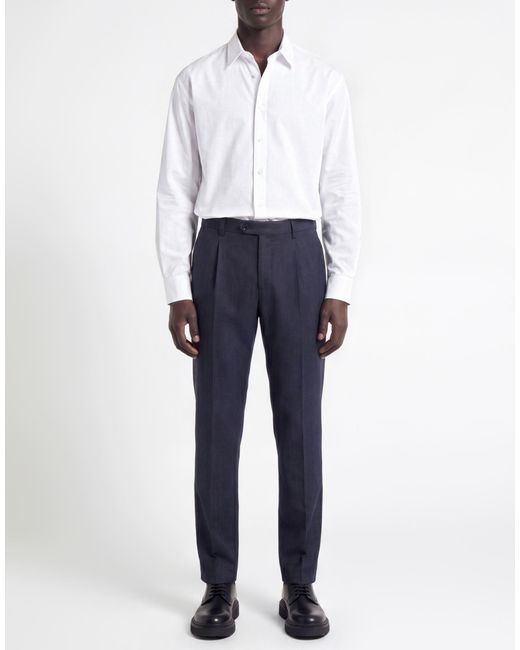 Berwich Blue Pants Virgin Wool for men