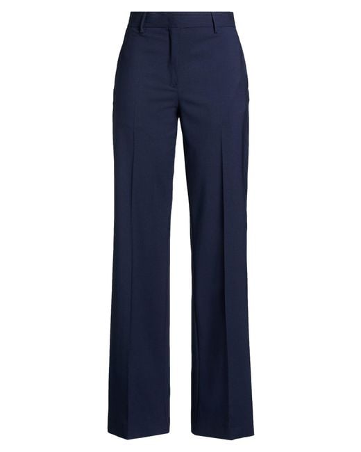 MSGM Blue Midnight Pants Virgin Wool, Elastane