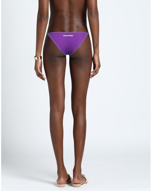 DSquared² Purple Bikini Bottoms & Swim Briefs