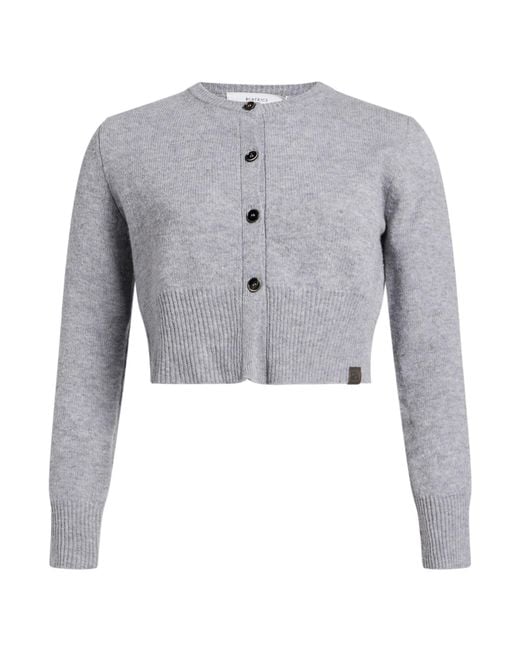 Beatrice B. Gray Cardigan Wool