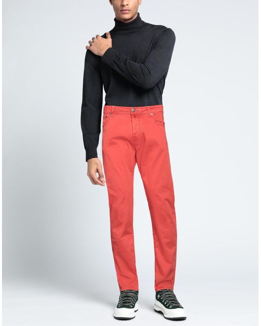 Jacob Coh?n Red Pants Cotton, Elastane for men