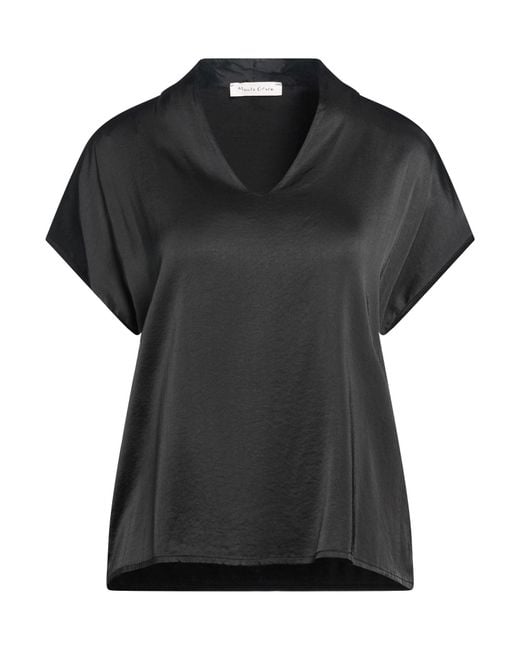 Manila Grace Black T-Shirt Viscose, Elastane