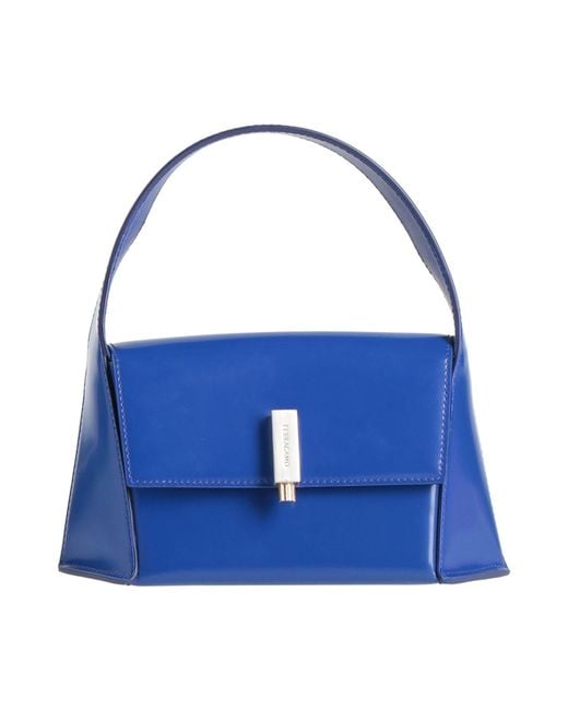 Ferragamo Blue Prisma Mini -- Handbag Calfskin