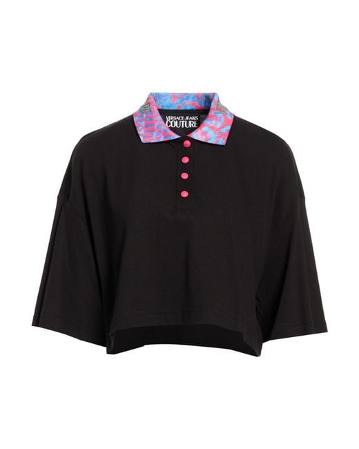 Versace Jeans Couture Black Polo Shirt Cotton