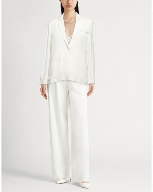 Jucca White Blazer Viscose, Wool