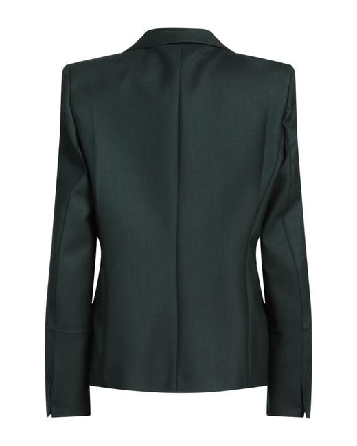 Victoria Beckham Green Blazer Polyester, Virgin Wool, Elastane