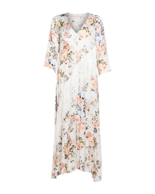 Jucca White Maxi Dress Viscose