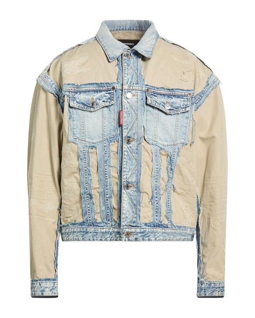 DSquared² Blue Denim Outerwear Cotton for men