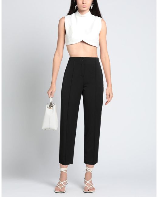 ALESSIA SANTI Black Pants Polyester, Viscose, Elastane
