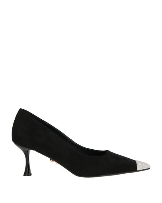 Twenty Four Haitch Black Pumps Textile Fibers
