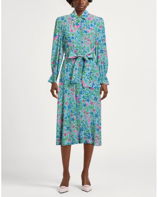 Weekend by Maxmara Blue Light Midi Dress Silk
