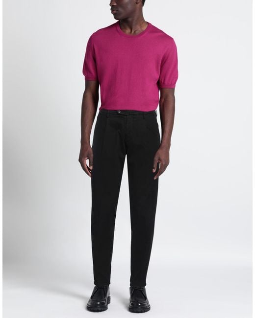 L.b.m. 1911 Black Pants Cotton, Elastane for men