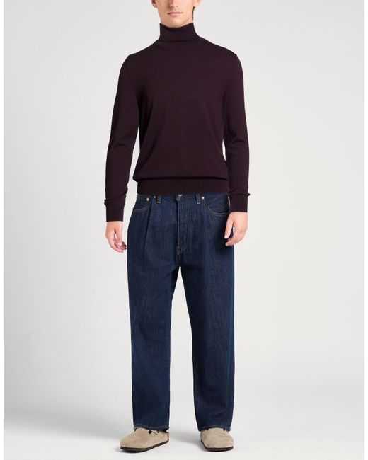 Isaia Blue Turtleneck Wool for men