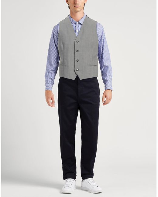 Messagerie Gray Patrizio Piscaglia Tailored Vest Polyester, Wool, Elastane for men