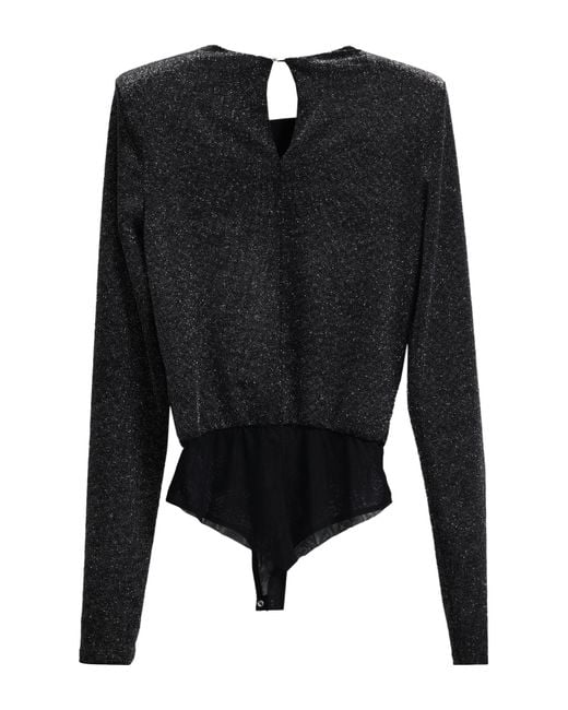 Patrizia Pepe Black Bodysuit Polyester, Elastane