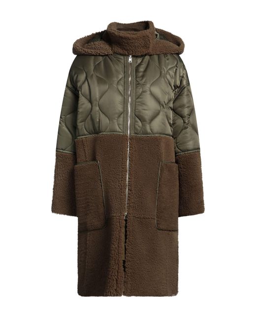 Blancha Green Military Shearling & Teddy Shearling, Polyester, Polyamide, Polypropylene