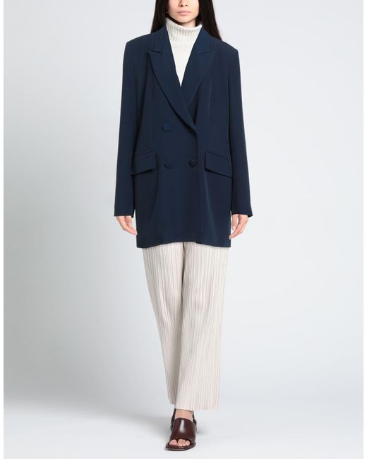 Olla Parèg Blue Midnight Blazer Polyester, Elastane