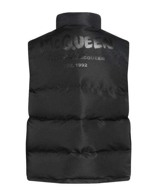 McQueen Black Down Jacket for men