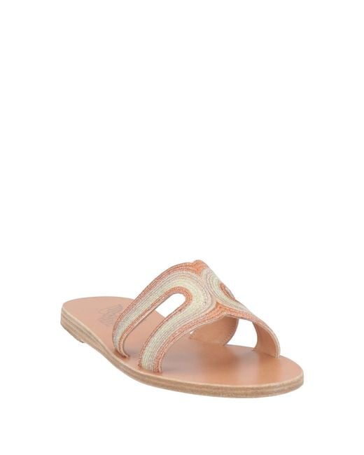 Ancient Greek Sandals Pink Sandals Textile Fibers