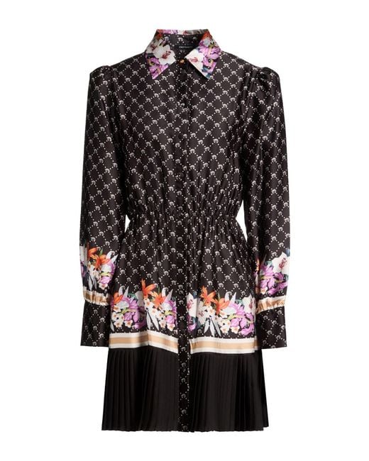 Cristinaeffe Black Mini Dress Polyester